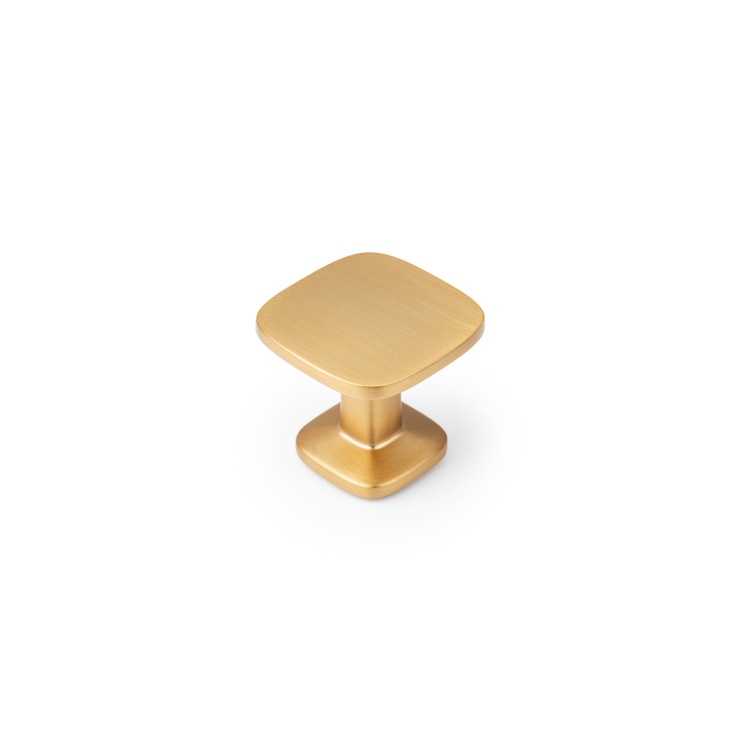 Knop QUART L33.8 zamak geborsteld messing cava